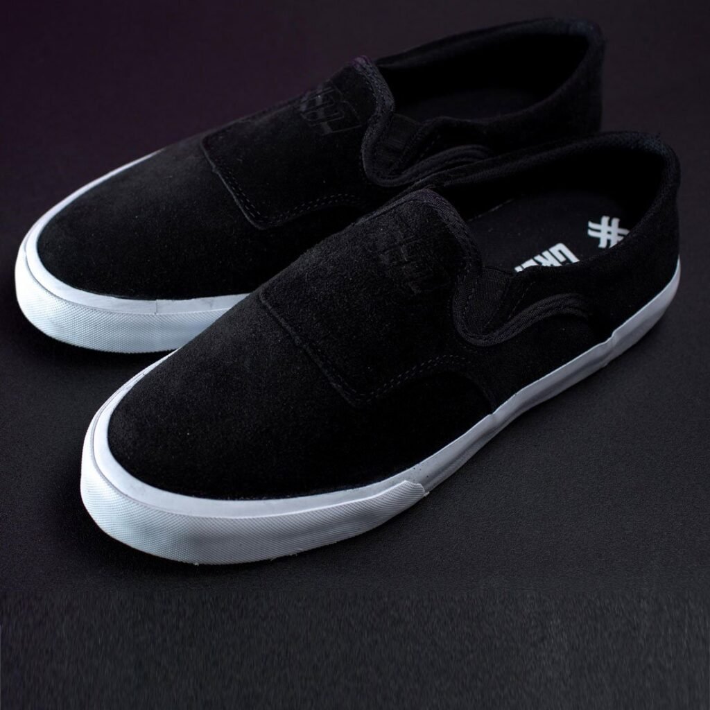 Tenis Gremio Polo May 3 Negro/suela blanca (Vulcanizado) slip- on